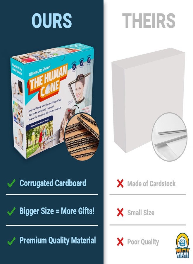 Witty Yeti Hilarious Human Cone Gag Gift Empty Box. Wrap Your Real Present with This Convincing Fake Prank Box for Men or Women. Funny White Elephant Practical Joke for Birthday or Christmas Parties. - Image 4